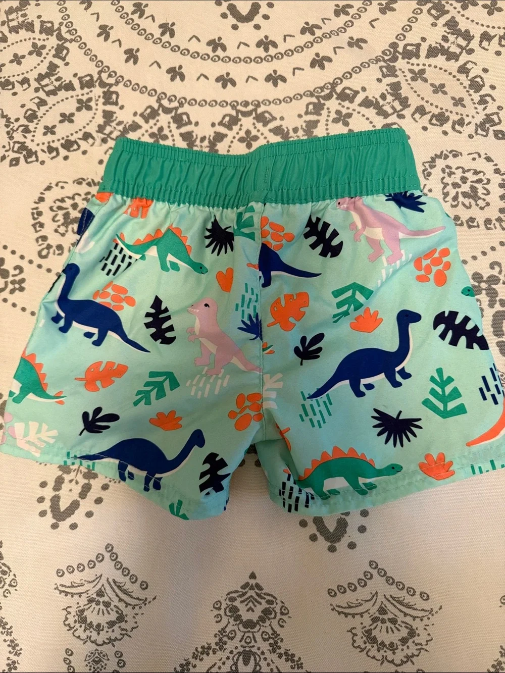 Toddler Dino Print Swim Shorts - Size 18 Months